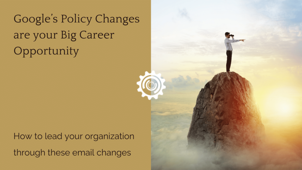 Illustration with text: Google's policy changes are your big career opportunity